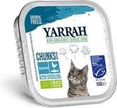 Yarrah cat kuipje brokjes kip/haring kattenvoer 100 gr