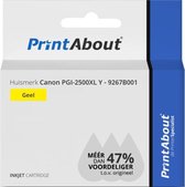 PrintAbout huismerk Inktcartridge PGI-2500XL Y Geel Hoge capaciteit geschikt voor Canon