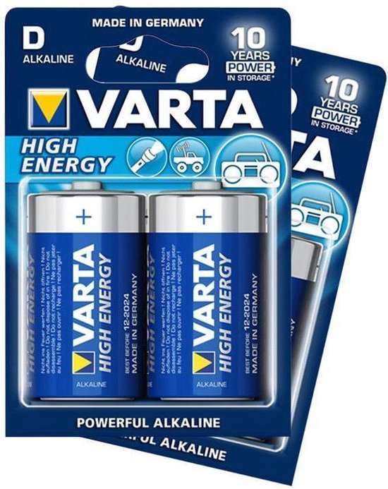 Batteries D (4x) - Ensemble de 4 batteries Varta D-cell (y compris pour  mégaphone... | bol.com
