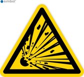 Simbol - Stickers Explosieve Stoffen - Explosief (W002) - Duurzame Kwaliteit - Formaat ▲ 20 x 20 x 20 cm.