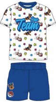 Paw Patrol Shortama - wit/blauw - maat 128