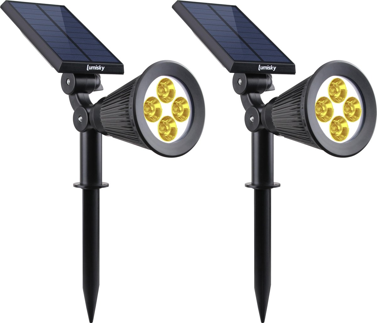 Projecteur à pointes Lumisky - LED - Double solaire - 2 pcs - IP44 | bol.com