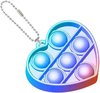foto van Pop it sleutelhanger - fidget toys - speelgoed - jongens - meisjes - hartje regenboog
