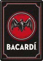 Wandbordje / Metal Card - Bacardi New Logo - 10x15 cm