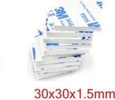 3M Dubbelzijdige Stickers - 10 STUKS - Plakkers - Extra Sterk - Ophangen Poster en Foto - Knutselen - 30 x 30 x 1.5 mm - Plakkertjes - Klevers - Montage - DIY - Antislip stickers - Anti-slip