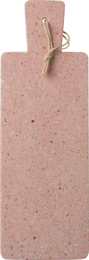 Stenen snijplank | 57 x 17 x cm | Borrelplank gemaakt van terrazzo roze | Large | bol.com