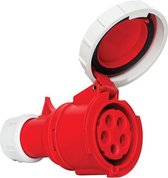 Mete - CEE female 5 polig 6H 32A IP67 - waterdicht - kracht - rood -  stekker 380-415VAC