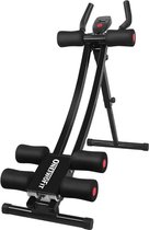 ONETWOFIT OT129 Buikspiertrainer, inklapbaar, voor thuis, gerichte buikspiertraining met LCD-display,