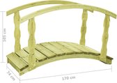 Tuinbrug met leuning 170x74x105 cm geïmpregneerd grenenhout