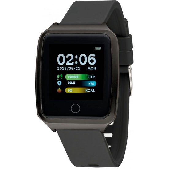 Nowley 21-2029-0-3 smartwatch 37x45 mm zwart incl. zwarte siliconen band