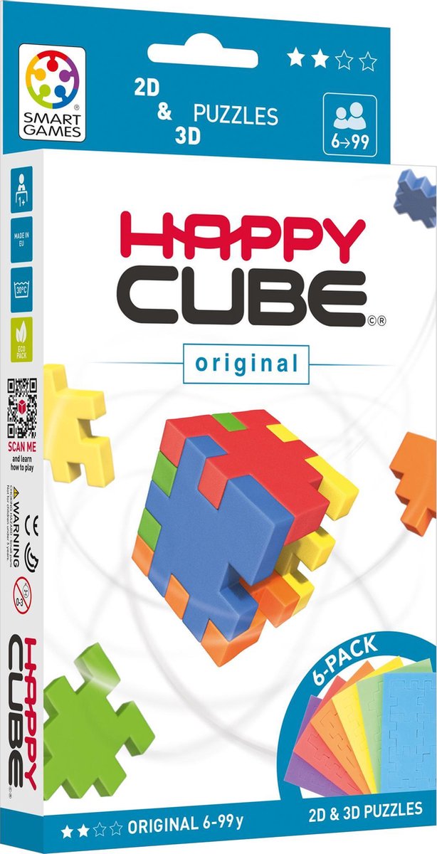 SmartGames - Happy Cube Original - 6 puzzels - 3D - SmartGames