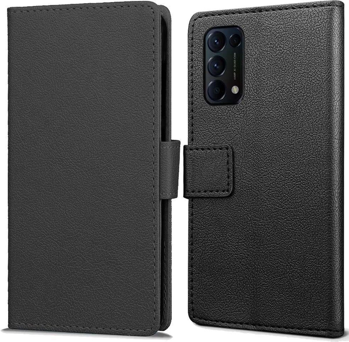 Just in Case - Oppo Find X3 Lite - Wallet Hoesje - Zwart