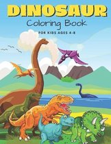 Dinosaur Coloring Book For Kids Ages 4-8