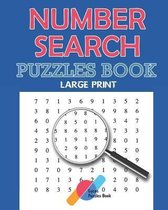 The Book of Number Searches - Puzzles Book - Large Print