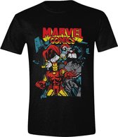 Marvel Comics Trio T-Shirt Zwart