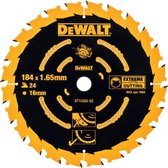 DeWalt DT10302 Extreme Cirkelzaagblad - 184 x 16 x 24T - Hout (Met nagels)