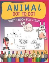 Animal Dot To Dot Puzzle Book For Teens