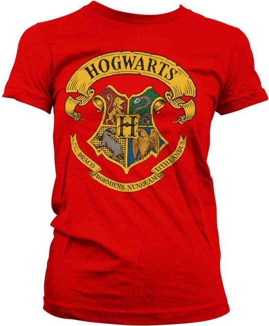 Harry Potter Dames Tshirt -S- Hogwarts Crest Grijs