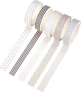 Moodadventures | Washi Tape | Set 5 Rollen Stripes and Dots | 15 Meter