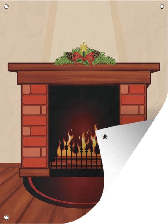 Witte Open Haard Met Een Spiegel in De Kamer, Op Het Plankje Klokken Witte Open Haard Met Een Spiegel in De Kamer, Op Het Plankje Klokken