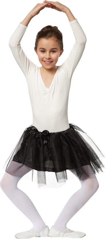 dressforfun - Kindertutu zwart 104 (3-4y) - verkleedkleding kostuum halloween verkleden feestkleding carnavalskleding carnaval feestkledij partykleding - 301935
