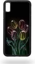 Neon tulips Telefoonhoesje - Apple iPhone Xs Max