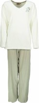 Medaillon Dames Pyjama Wit  - Maten: L