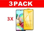 3x Samsung Galaxy A72 glas screenprotector tempered glass (Full Cover)