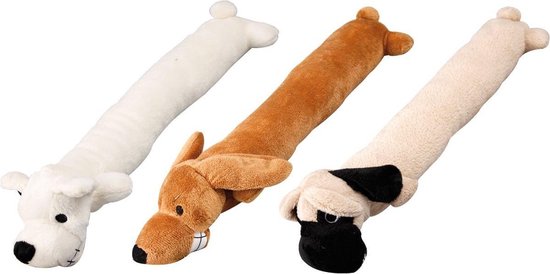Pluche knuffelhond Bull Terriër Charlie 23cm - Set met koffertje