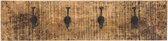 Wandkapstok Mango hout 4 haaks 20x80 cm – Duurzaam – Industrieel
