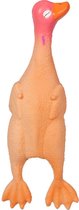 Hondenspeelgoed Latex Eend - 22 cm - Oranje - 6 x 5.5 x 22 cm