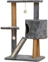 Cat krab- en ruststation -  Krappaal Met Kattenhuisje - Klimboom Klimpaal 85 cm