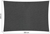Shadow Comfort® Rechthoekige Schaduwdoek - UV Bestendig - Schaduwdoek rechthoek - Zonnedoek - 200 x 300 CM - Carbon Black