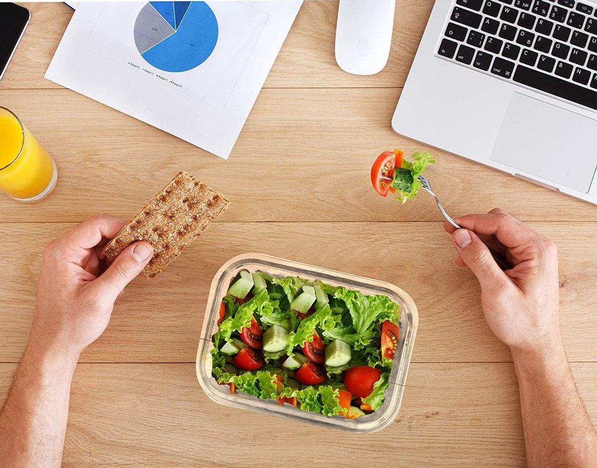 Glazen vershouddozen, set meal prep dozen voor levensmiddelen, 18 delen (9 containers, 9 transparante deksels) vaatwassers, magnetron- en vriezervriendelijk, lekvrij, BPA-vrij