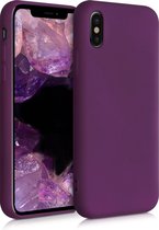 kwmobile telefoonhoesje voor Apple iPhone X - Hoesje voor smartphone - Back cover in bordeaux-violet