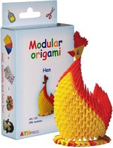 Kit voor het samenstellen van een modulaire origami Hen