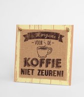 Paper Dreams Bordje Koffie 20 Cm Hout Naturel