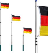 Deuba vlaggenmast 630cm Duitsland | Telescopisch