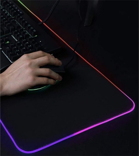 Tapis de souris Gaming XXL RGB LED 90x40cm desk pad | Tapis de souris de  jeu RVB |... | bol.com