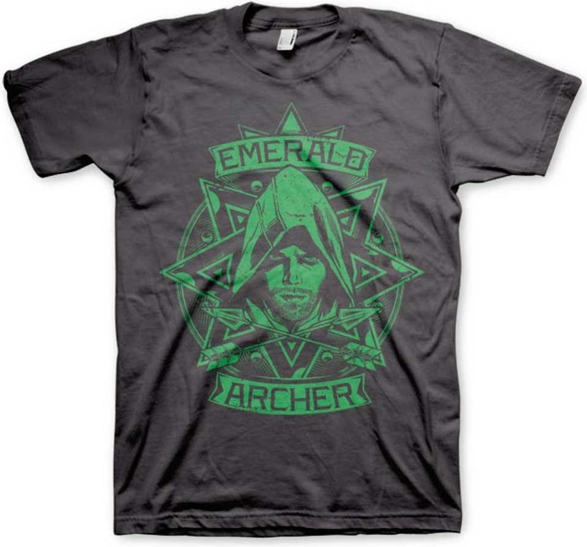 DC Comics Arrow Heren Tshirt -L- Emerald Archer Grijs