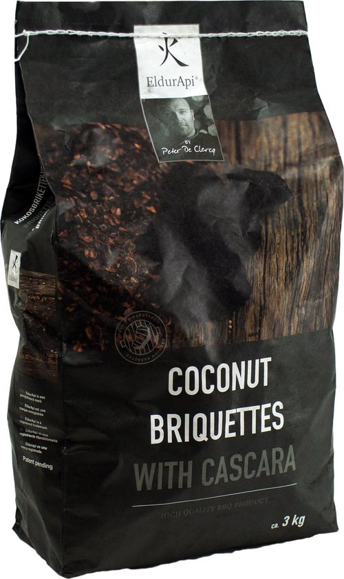 EldurApi Coconut Briquettes with Cascara