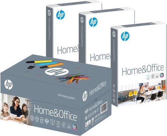HP Home & Office - kopieer/printpapier - A4 - 80 grams - 1 doos - 3 pak a  500 vel | bol.com
