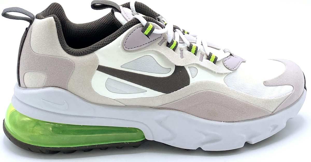 Nike AIR MAX 270 REACT ( Summit White Grey Silver Lilac Electric Green) Dames kinderen