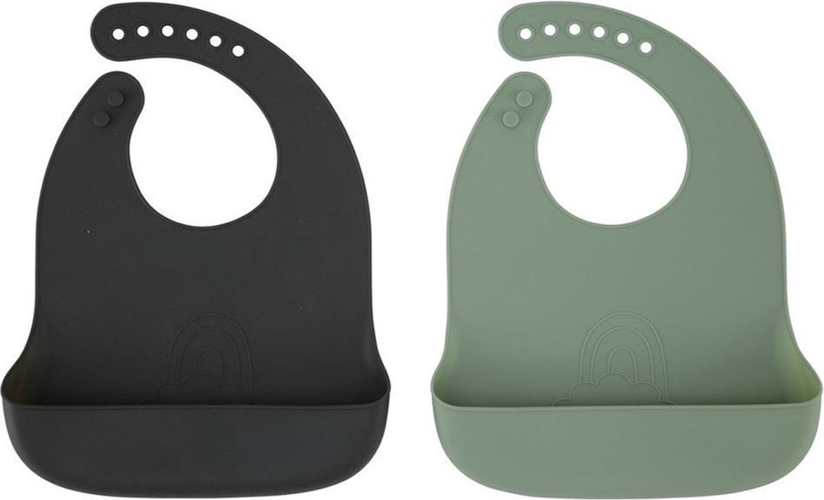 By Lille Vilde Rainbow Sage & Forest 2 Stuks Silicone Slab LV-BIB-96