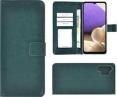 Samsung Galaxy A32 Hoesje - 5G - Book Case Wallet Groen Cover