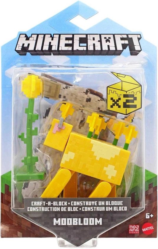Minecraft Craft-a-Block Figure - Moobloom | bol.com