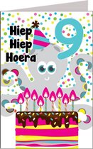 Verjaardagskaart 9 jaar