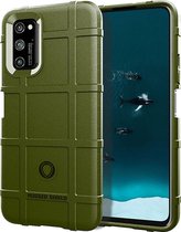 Realme 7 Pro Hoesje - Mobigear - Rugged Shield Serie - TPU Backcover - Groen - Hoesje Geschikt Voor Realme 7 Pro