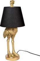 Dierenlamp - staande lamp struisvogel - 30x30x66,5 cm - goud