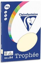 Clairefontaine Trophée - Ivoor - kopieerpapier- A4 80 gram - 100 vellen